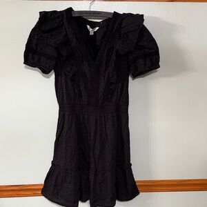 Lauren Conrad Elegant Black Ruffle Dress. Clipdot. XS